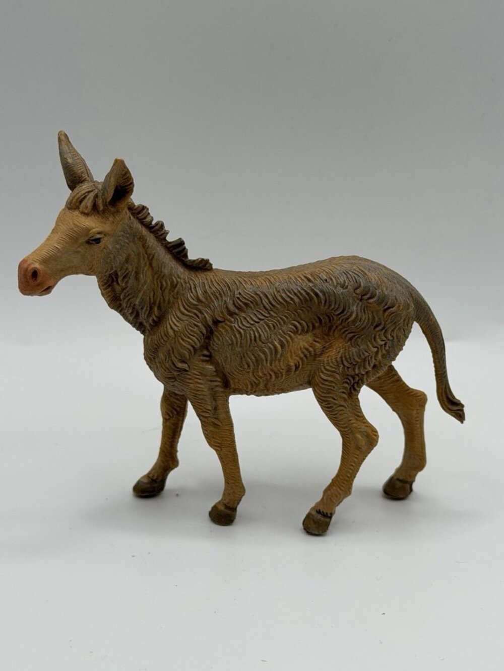 Fontanini Donkey Nativity Figure Depose Italy Spider Mark 4" Scale 4" x 3 1/2"